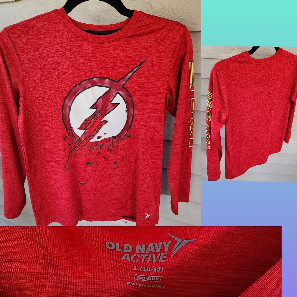 EUC Boys szL 10-12 old navy the flash long sleeve shirt